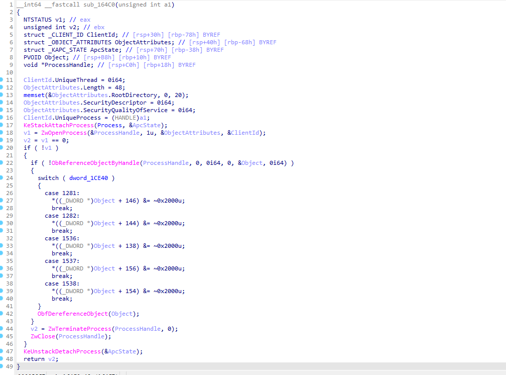 The Story Behind Blackout: Abusing Gmer Driver to Terminate Protected Processes