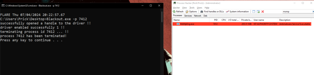 The Story Behind Blackout: Abusing Gmer Driver to Terminate Protected Processes